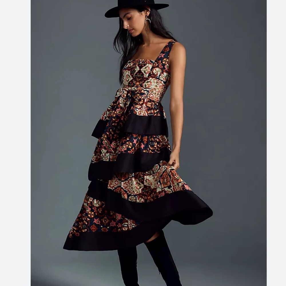 Anthropologie Multicolor Asymmetrical Dress